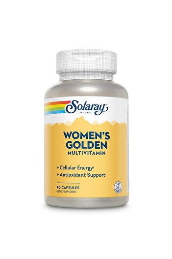 Solaray Women's Golden Multi-Vita-min Capsules, 90 Count
