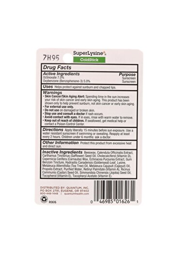 Quantum Super Lysine + ColdStick Lip Protectant & Treatment - 0.18 oz