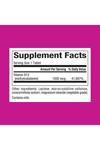 Natural Factors Vitamin B12 Methylcobalamin 1000 mcg, Chewable for Energy & Immune, Vegetarian, 90 Tablets