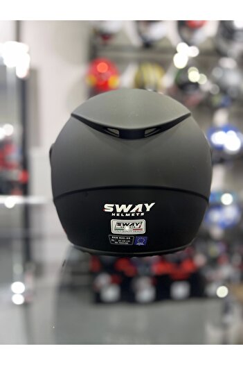 Sway 733 Mat Siyah Yarım Kask