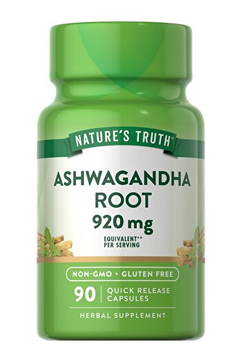Nature's Truth Ashwagandha Capsules | 920 mg | 90 Count | Non-GMO & Gluten Free Supplement