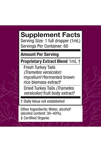 Host Defense Turkey Tail Extract - Digestive & Immune Support - Mushroom Supplement - 2 fl oz (60 Servings)