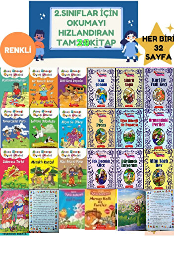 Yuva Yayınları 2.sınıflar Için Okuma Kitabı Okumayı Sevdiren Okumayı Hızlandıran Seti Tam 20 Kitap