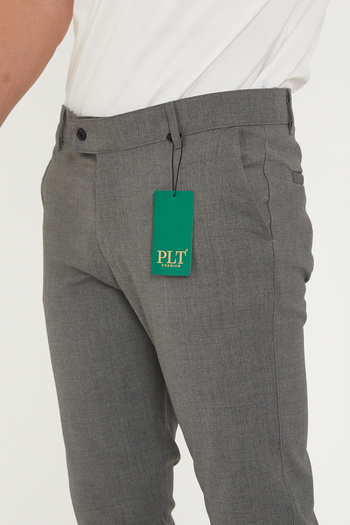 Zoom King New Season Men's Anthracite Color Quality Flexible Ankle Length Fabric Trousers