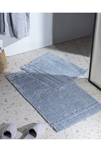 Madame Coco Gray Farges 2-Pack Cotton Bath Mat