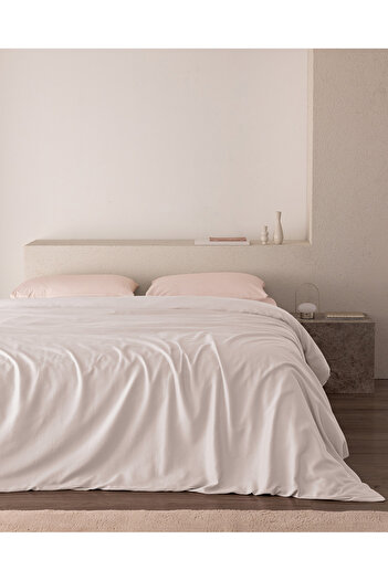 Madame Coco Παπλωματοθήκη Ciel King Size 100% Cotton Satin - Λευκό