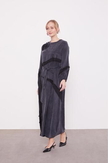 Levidor Black lace trim dress