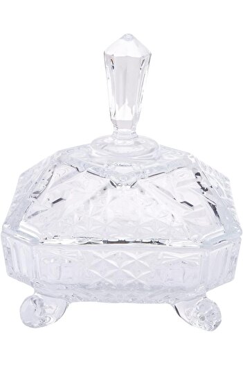 AKDC Glass Sugar Pot L(16CM) XW(16CM) XH(19CM) Transparent