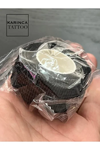 Karınca Tattoo Handpoke Tattoo Επίδεσμος Τατουάζ Ρολό Κάλυμμα Ριγέ Μαύρο