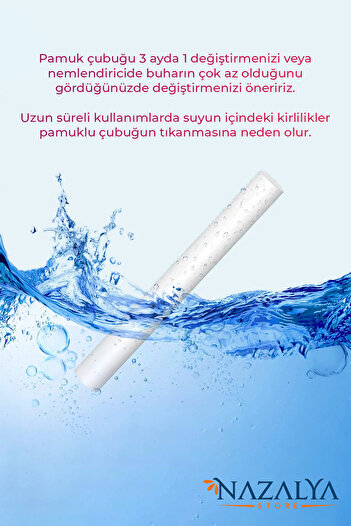 Nazalya H2O Hava Nemlendirici Buhar Makinesi Filtresi 10 Adet