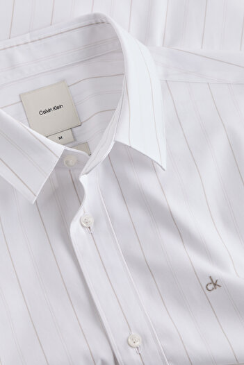 Calvin Klein Poplin Multi Stripe L/S Shirt