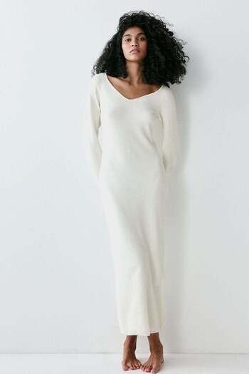 H&M Off-the-shoulder chenille dress