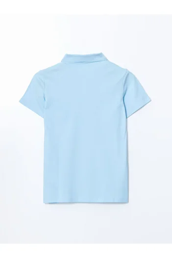 LC Waikiki Tricou de damă XSIDE Blue Polo Neck Pique