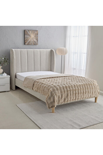 erorex Ness Bubble Rabbit Fur Double Layer Twin Blanket - 150x220 cm
