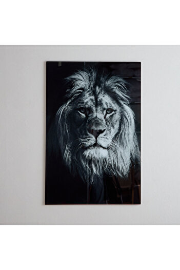 erorex Fista Lion Tempered Glass Wall Art - 60x90 cm