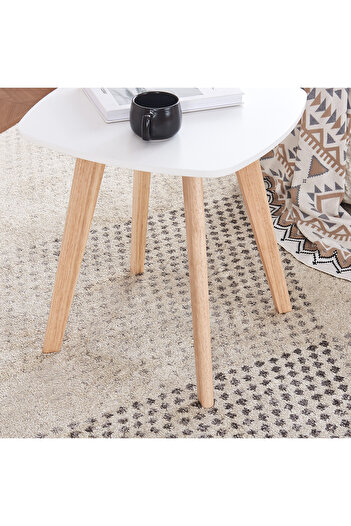 erorex Toto End Table with Solid Wood Legs