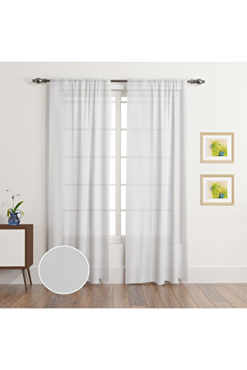 erorex Atlanta Single Voile Sheer Curtain - 135x300 cm