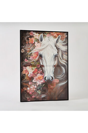 erorex لوحة مرسومة باليد على قماش لوجه حصان إيرسيل - 50x70x2.5 سم