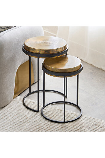 erorex مجموعة طاولات Hudson Nest of Tables - مكونة من قطعتين