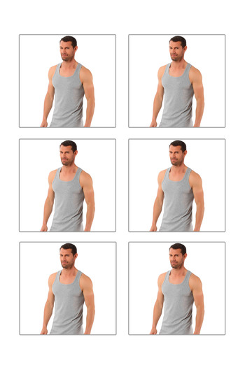 ÖZKAN underwear Özkan 0058 6 Pack Men's 100% Cotton Ribbed Flexible Comfortable Back Crossed Sportsman Rambo Thick Strap a