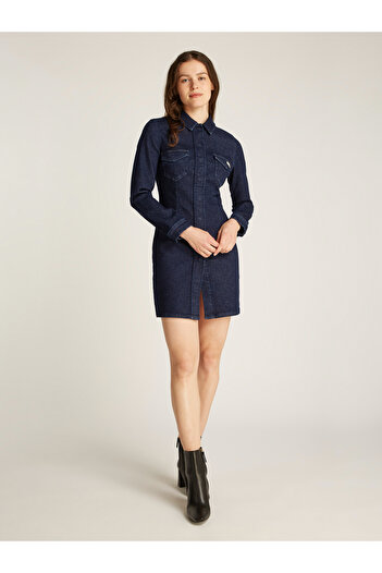 Calvin Klein Calvin Klein Women Blue Shirt Dresses