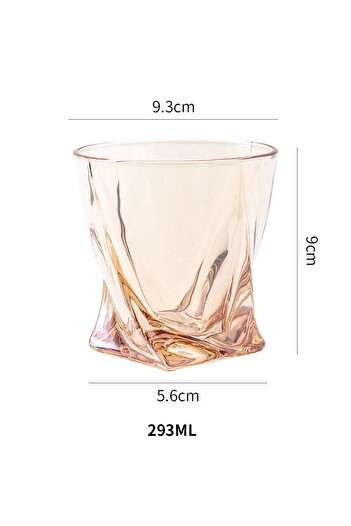 sharpdo 293 ML Six Pieces Light Luxury Household Nordic Glass High Color Water Cup Set