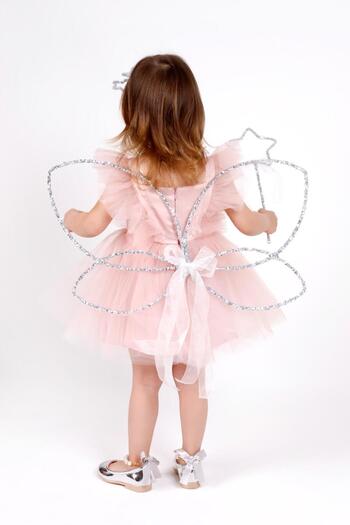 Le Mabelle Powder Tulle Shoulders Girls' Dress - Caroline
