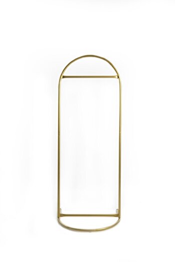 Fec Reklam Butik Stil Oval Askılık Konfeksiyon Askılığı Altın Renk Askılık Gold Elbise Askılığı Ayaklı Askılık