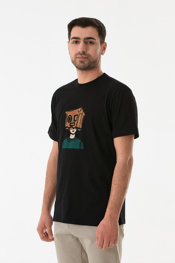 Fulla Moda Digital Print Crew Neck T-Shirt
