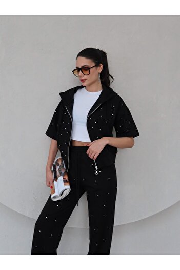 ESRAHELVACI Stoned Hooded Tracksuit Set