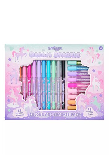SMIGGLE - Dream Sparkle Colors and Glitters Stationery Set
