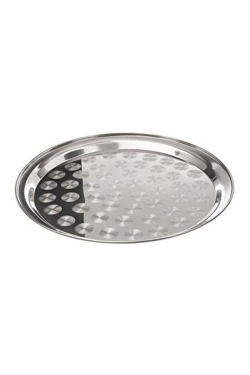 ALMUFARREJ Round Dinner Plate Silver 55 Centimeter