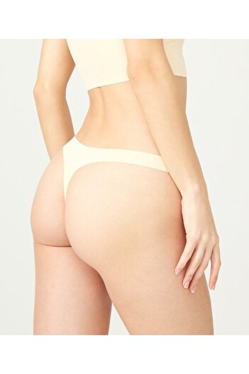 Malinka Soft Cotton Red Non-Feeling Non-Marking Seamless Laser Cut Thong String Panties