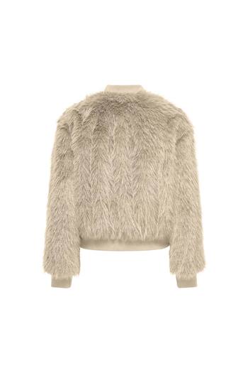 ONLY Manny Women's Cream Fleece Jacket (15322405-Ps)