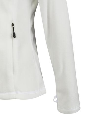 2AS Γυναικείο φούτερ Slim Fleece, λευκό, με φερμουάρ
