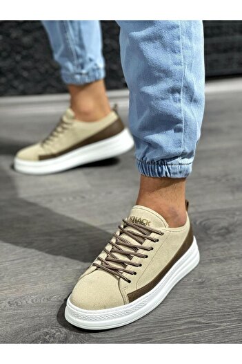 Knack 010 Model Mink Suede Sneakers - Stylish Shoes