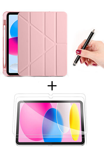 Nezih Case iPad 11. Generation A16 2025 11 Inch Case with Pen Compartment and Sleep Mode + Screen Protector + Touch Pen