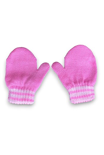 FORMO Powder Pink Striped Baby Winter Gloves