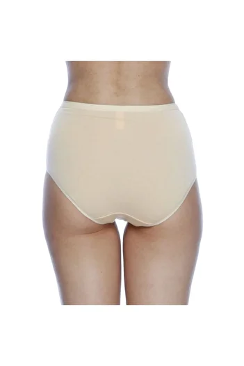 Magic Form 626 Wide-Bordered Combed Cotton Fabric Normal Panties - Skin