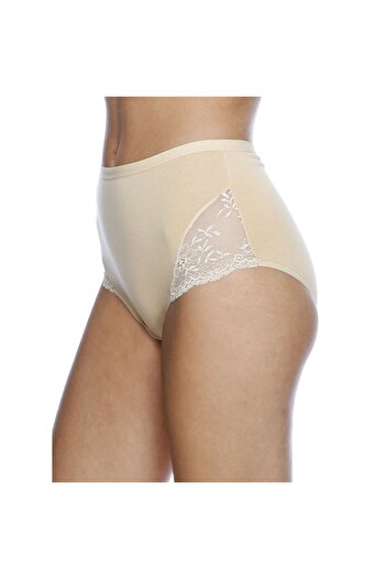 Magic Form 626 Wide-Bordered Combed Cotton Fabric Normal Panties - Skin
