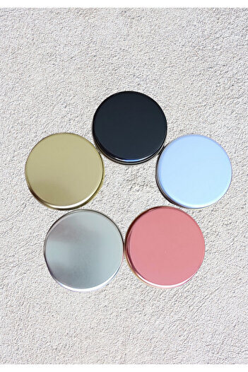 maximumart 100 Cc Metal Candle Box - Gold-Silver-White-Rosegold-Black Metal Box - 5 Pieces