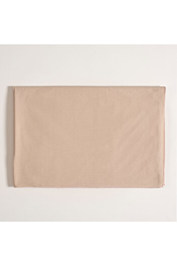 Zsa Zsa Zsu Solid Overlocked Cotton 100% Cotton Table Cloth 160X160 cm Sand Color