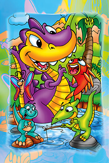 Art Puzzle Art Kids Fisherman Dinosaurs 16 Piece Wooden Puzzle