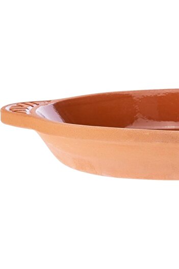 AKDC Round Flat 21Cm X 25Cm X 4Cm Clay Colour