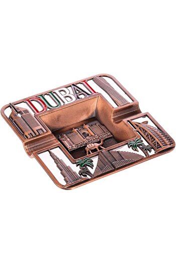 AKDC Dubai Souvenir Plate Square L(10cm) xW(10cm) xH(1cm) Transparent