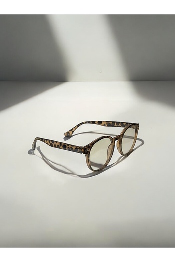 MAROVOAY Mai Light Protection Leopard Pattern Glasses Can Change Blue Block Computer Goggles