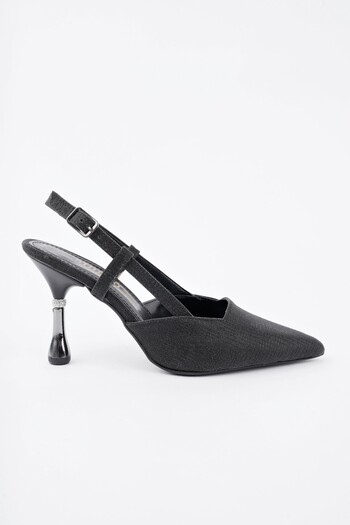 MUGGO Jesi Pointed Toe Open Back Casual Classic Women's Heeled Shoes
