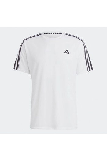 adidas Ανδρικό λευκό μπλουζάκι 3 ρίγες - Ib8151 Train Essentials