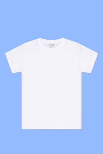 Arma Yıldız Boys' 100% Cotton Crew Neck Undershirt T-Shirt 3 Pack White