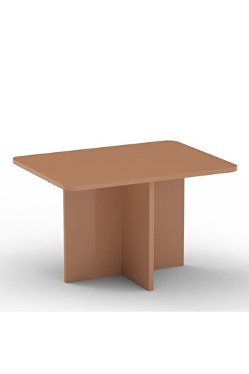 Mahmayi Modern Ergonomic Child Desk for Kids, 80x50cm, Round Edges Ideal for Toddlers-Caramel Nude